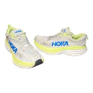 Hoka One Bondi 8 Men's Running Shoes Size 9D Sneakers Stardust Lettuce